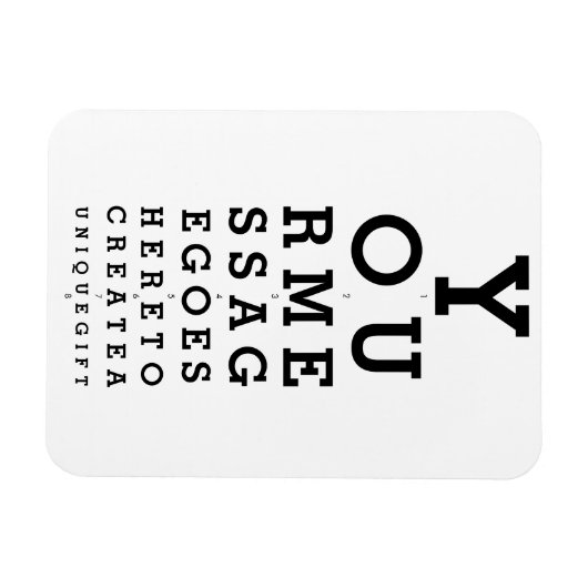 Ihre Anzeige-Optimiker-Spaß Magnet (Horizontal)