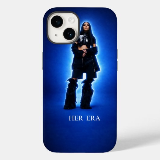Ihre Ära – Blue Glow Aesthetic Hülle für iPhone (Rückseite)