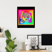 Ihre Augen sind auf dem Kaffee Poster (Heimbüro)