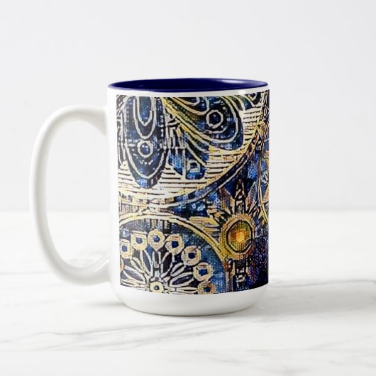 Ihre benutzerdefinierte 15 oz Zwei-Tonen-Tasse Zweifarbige Tasse (Links)