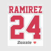 Ihre benutzerdefinierte Jersey-Nummer und Ihr Name Aufkleber (Blatt)