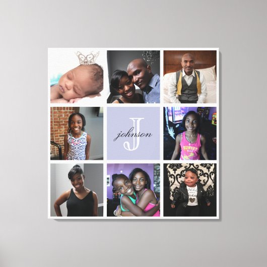 Ihre benutzerdefinierte Monogram-Wrapped Canvas Ca Leinwanddruck (Vorderseite)