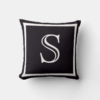 Ihre benutzerdefinierte Monogramm dunkelblau lila Kissen