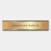 Ihre benutzerdefinierte Textvorlage Schwarz & Gold Türschild (Vorderseite )