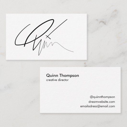 Ihre benutzerdefinierte Unterschrift  Visitenkarte (Vorne/Hinten)