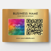Ihre benutzerdefinierten Text QR-Code Logo Glamour Fotoplatte (Vorderseite)