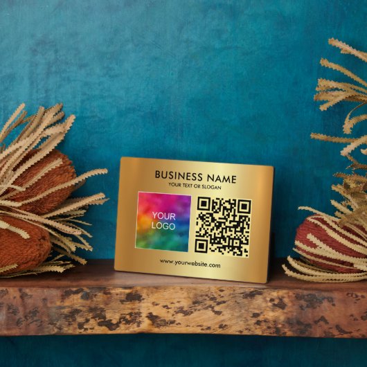 Ihre benutzerdefinierten Text QR-Code Logo Glamour Fotoplatte (Seite)