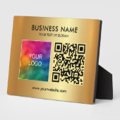 Ihre benutzerdefinierten Text QR-Code Logo Glamour Fotoplatte (Seite)