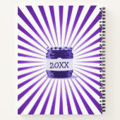 Ihre berühmten Canning-Rezepte Lila Jelly Jar Dati Notizblock (Rückseite)