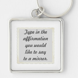 Ihre Bestätigung auf einem Schlüsselanhänger für S