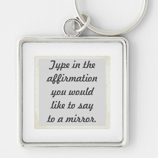 Ihre Bestätigung auf einem Schlüsselanhänger für S (Vorne)