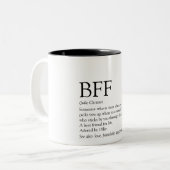 Ihre BESTE FREUNDIN definiert den besten Freund Sp Zweifarbige Tasse (Vorderseite Links)