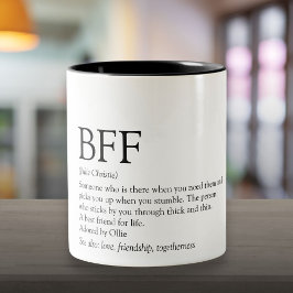 Ihre BESTE FREUNDIN definiert den besten Freund Sp Zweifarbige Tasse