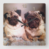 IHRE BILD-Mauer mit Anleitungen Quadratische Wanduhr (Vorderseite)