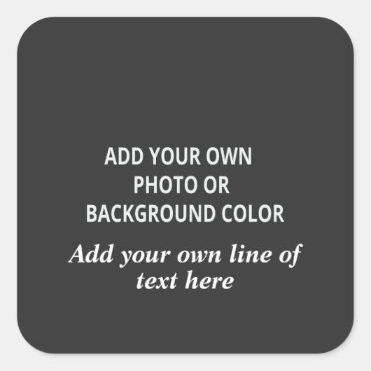 Ihre Bild- oder Hintergrundfarbe. Ihr Textausschni Quadratischer Aufkleber (Vorderseite)