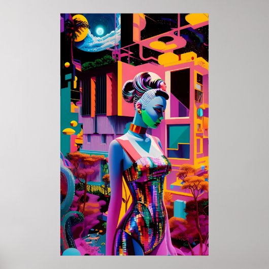 Ihre Bonsai Vaporwave von Kanagawa Art Poster (Vorne)