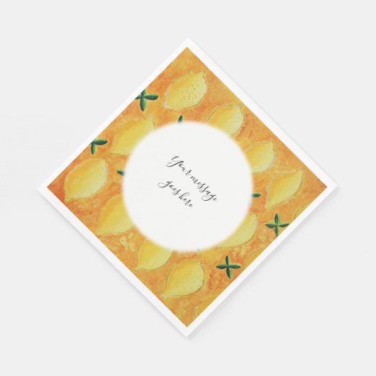 Ihre Botschaft Lemons Serviette (Ecke)