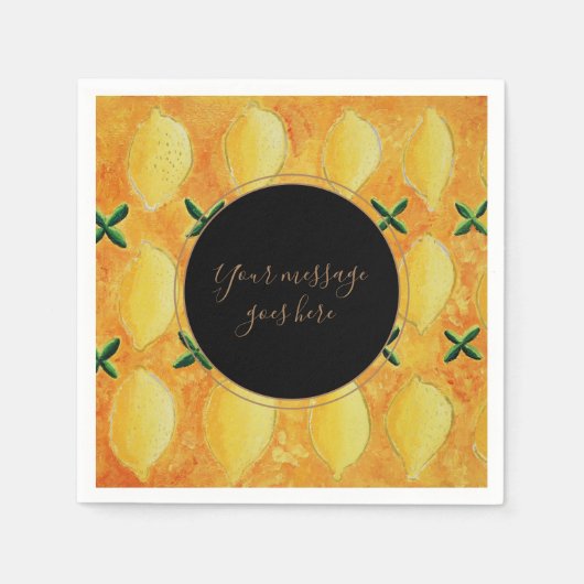 Ihre Botschaft Lemons Serviette (Vorderseite)