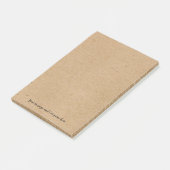 Ihre Botschaft Rustikal Kraft Papier Stil Post-it Klebezettel (angewinkelt)