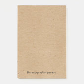 Ihre Botschaft Rustikal Kraft Papier Stil Post-it Klebezettel (Vorderseite)