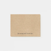 Ihre Botschaft Rustikal Kraft Papier Stil Post-it Klebezettel (Vorderseite)