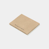 Ihre Botschaft Rustikal Kraft Papier Stil Post-it Klebezettel (angewinkelt)