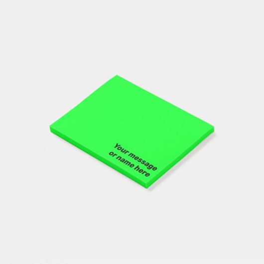 Ihre Botschaft Vibrannt Bright Bold Green Post-it Klebezettel (angewinkelt)