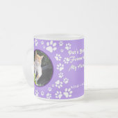 Ihre Cat-Memorial-Fotos Paw Prints Lila Mattglastasse (Vorderseite Links)