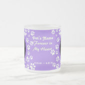 Ihre Cat-Memorial-Fotos Paw Prints Lila Mattglastasse (Mittel)