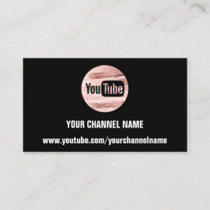 IHRE CHANNEL NAME YOUTUBER SUSCRIBE LOGO QR ROSE VISITENKARTE