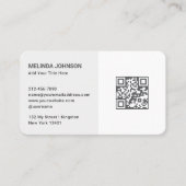 Ihre "Clean Simple White" QR-Code-Visitenkarte Visitenkarte (Vorderseite)