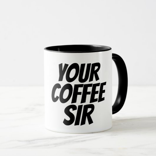 IHRE COFFEE SIR Tasse für Ehemann oder Freund (VorderseiteRechts)