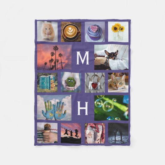 IHRE Collagenschablonen-Fleecedecke der FOTOS Fleecedecke (Vorderseite)