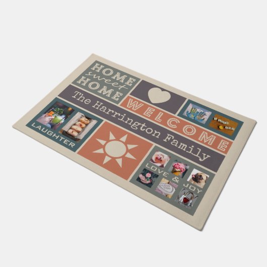 IHRE Collagenschablonen-Türmatte der FOTOS Fußmatte (Schrägansicht)