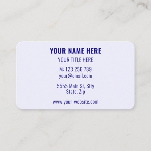 Ihre Colors Business Name Werbeaktion Personalisie Visitenkarte (Rückseite)