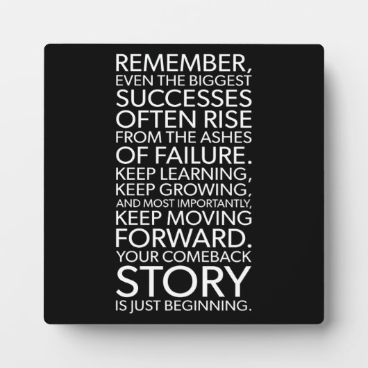 Ihre Comeback-Geschichte - Erfolgsgeschichte Motiv Fotoplatte (Vorderseite)