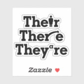 "Ihre, da, sie sind." Aufkleber (Blatt)