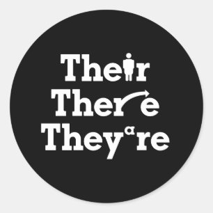 "Ihre, da, sie sind." Runder Aufkleber