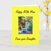 IHRE DAUGHTER LIEBEN SIE MAMA 40. KARTE (Gelbe Blume)