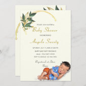 Ihre Design Baby Boy Dusche Einladung Vorlage (Vorne/Hinten)