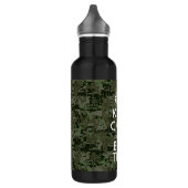 Ihre digitale Text-Camouflage-Camouflage Behalte R Edelstahlflasche (Links)