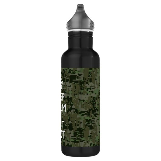 Ihre digitale Text-Camouflage-Camouflage Behalte R Edelstahlflasche (Rechts)