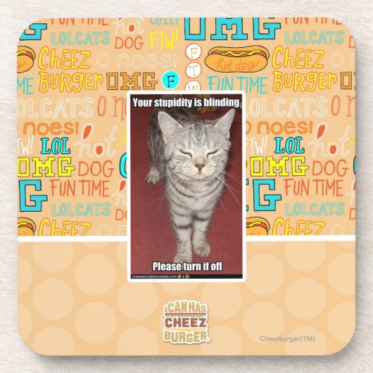 Ihre Dummheit macht 2 blind Untersetzer (Vorderseite)