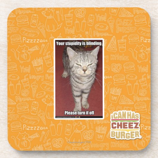 Ihre Dummheit macht 2 blind Untersetzer (Vorderseite)