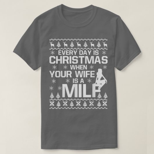 Ihre Ehefrau ist eine Milbe hässliche Weihnachtsge T-Shirt (Design vorne)