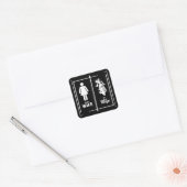 Ihre Ehefrau My Ehefrau Biker Ehefrau Valentinstag Quadratischer Aufkleber (Umschlag)
