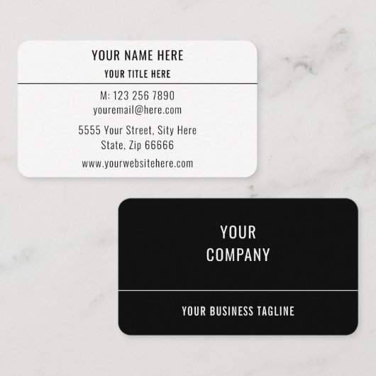 Ihre eigene Design Business Card Wählen Sie Schrif Visitenkarte (Vorne/Hinten)