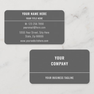 Ihre eigene Design Business Card Wählen Sie Schrif Visitenkarte