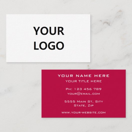 Ihre eigene Design Text Schriftart- und Farbenkart Visitenkarte (Vorne/Hinten)