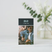 Ihre eigene DJ Foto Business Card Visitenkarte (Stehend Vorderseite)